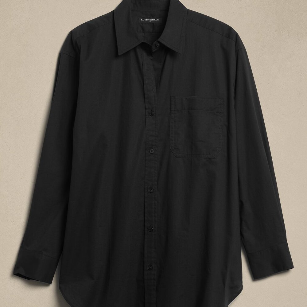 NWT Banana Republic Oversized Cotton Shirt Size Petite Large